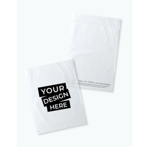 Compostable Plastic Garment Bags, with your print design or logo