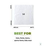 Medium Compostable Plastic Garment Bags, with your print design or logo