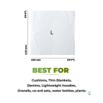 LArge Compostable Plastic Garment Bags, with your print design or logo