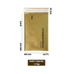 brown/ kraft Bubble padded mailer 200mm X 120mm