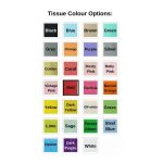 printed coloured tissue paper sheets custom branded repeated logo